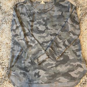 Camo long sleeve top